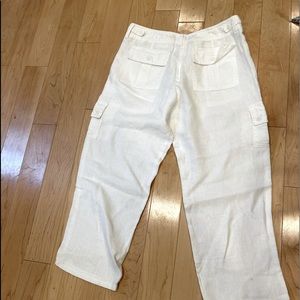 Womens Tommy Bahama Cropped linen cargo capris size 0